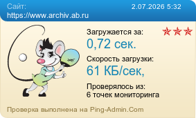 Усреднённые результаты проверки сайта https://www.archiv.ab.ru