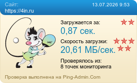 Усреднённые результаты проверки сайта https://4in.ru