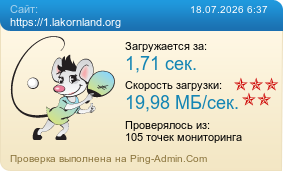 Усреднённые результаты проверки сайта https://1.lakornland.org