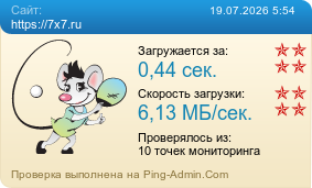 Усреднённые результаты проверки сайта https://7x7.ru