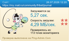 Усреднённые результаты проверки сайта https://my.mail.ru/community/fribet/journal