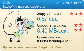 Усреднённые результаты проверки сайта https://my.mosenergosbyt.ru