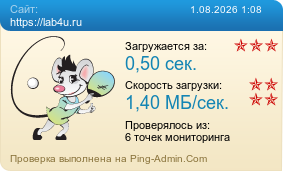 Усреднённые результаты проверки сайта https://lab4u.ru