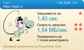 Усреднённые результаты проверки сайта https://dapf.ru