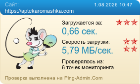 Усреднённые результаты проверки сайта https://aptekaromashka.com