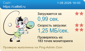 Усреднённые результаты проверки сайта https://calltell.ru