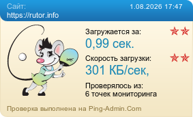 Усреднённые результаты проверки сайта https://rutor.info