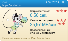 Усреднённые результаты проверки сайта https://umtest.ru