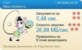 Усреднённые результаты проверки сайта https://umtest.ru