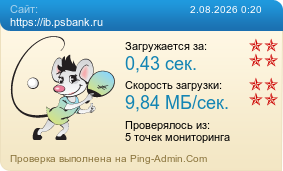 Усреднённые результаты проверки сайта https://ib.psbank.ru