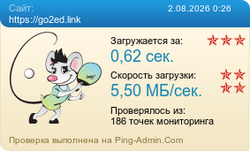 Усреднённые результаты проверки сайта https://go2ed.link