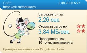 Усреднённые результаты проверки сайта https://vk.ru/mousevo
