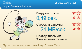 Усреднённые результаты проверки сайта https://sarapuloff.com