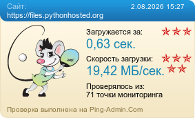 Усреднённые результаты проверки сайта https://files.pythonhosted.org