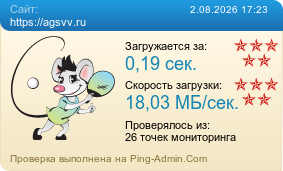 Усреднённые результаты проверки сайта https://agsvv.ru