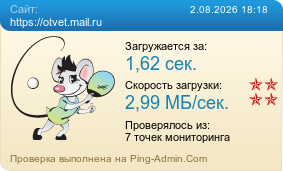 Усреднённые результаты проверки сайта https://otvet.mail.ru
