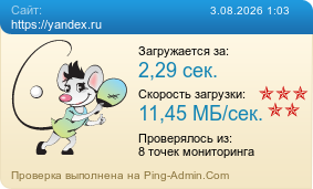 Усреднённые результаты проверки сайта https://yandex.ru
