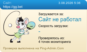 Усреднённые результаты проверки сайта https://gg.bet
