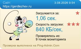Усреднённые результаты проверки сайта https://gerdlezhev.ru
