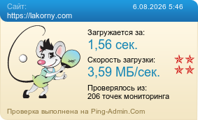 Усреднённые результаты проверки сайта https://lakorny.com