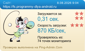 Усреднённые результаты проверки сайта https://fs.programmy-dlya-android.ru