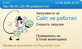 Усреднённые результаты проверки сайта http://80.83.228.99/updateserver/