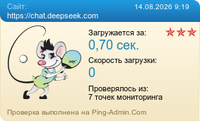 Усреднённые результаты проверки сайта https://chat.deepseek.com