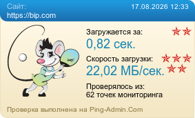 Усреднённые результаты проверки сайта https://bip.com