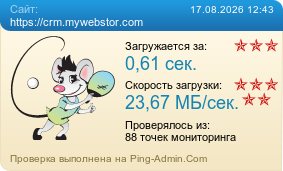 Усреднённые результаты проверки сайта https://crm.mywebstor.com