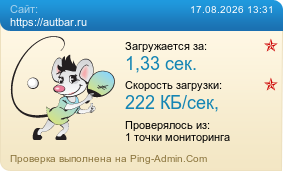 Усреднённые результаты проверки сайта https://autbar.ru