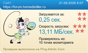 Усреднённые результаты проверки сайта https://forum.homedistiller.ru