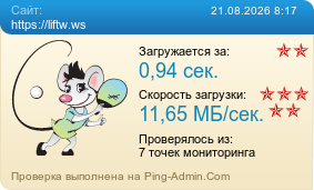 Усреднённые результаты проверки сайта https://liftw.ws