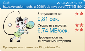 Усреднённые результаты проверки сайта https://picadon-tech.ru:2096/sub-mysecret777/45inlb01j2zj2mar