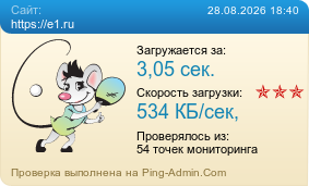 Усреднённые результаты проверки сайта https://e1.ru