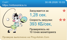 Усреднённые результаты проверки сайта https://virtonomica.ru