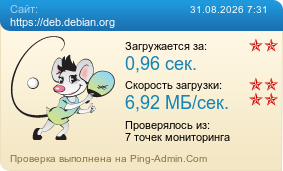 Усреднённые результаты проверки сайта https://deb.debian.org