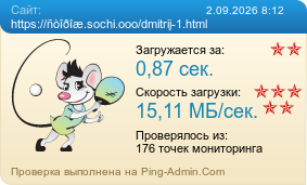 Усреднённые результаты проверки сайта https://сторож.sochi.ooo/dmitrij-1.html