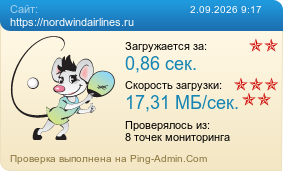 Усреднённые результаты проверки сайта https://nordwindairlines.ru