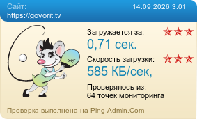 Усреднённые результаты проверки сайта https://govorit.tv