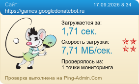 Усреднённые результаты проверки сайта https://games.googledonatebot.ru