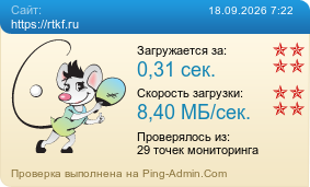Усреднённые результаты проверки сайта https://rtkf.ru