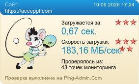 Усреднённые результаты проверки сайта https://acceppt.com