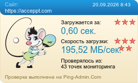 Усреднённые результаты проверки сайта https://acceppt.com