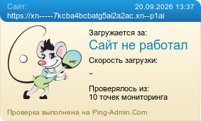 Усреднённые результаты проверки сайта https://xn-----7kcba4bcbatg5ai2a2ac.xn--p1ai