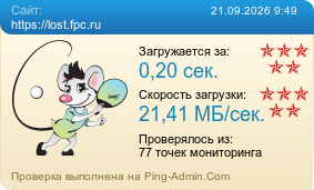 Усреднённые результаты проверки сайта https://lost.fpc.ru