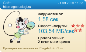 Усреднённые результаты проверки сайта https://gosuslugi.ru