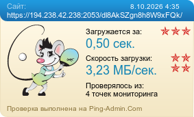 Усреднённые результаты проверки сайта https://194.238.42.238:2053/dl8AkSZgn8h8W9xFQk/