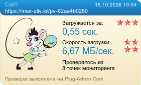 Усреднённые результаты проверки сайта https://max-sliv.lol/pv-62aa4b0280